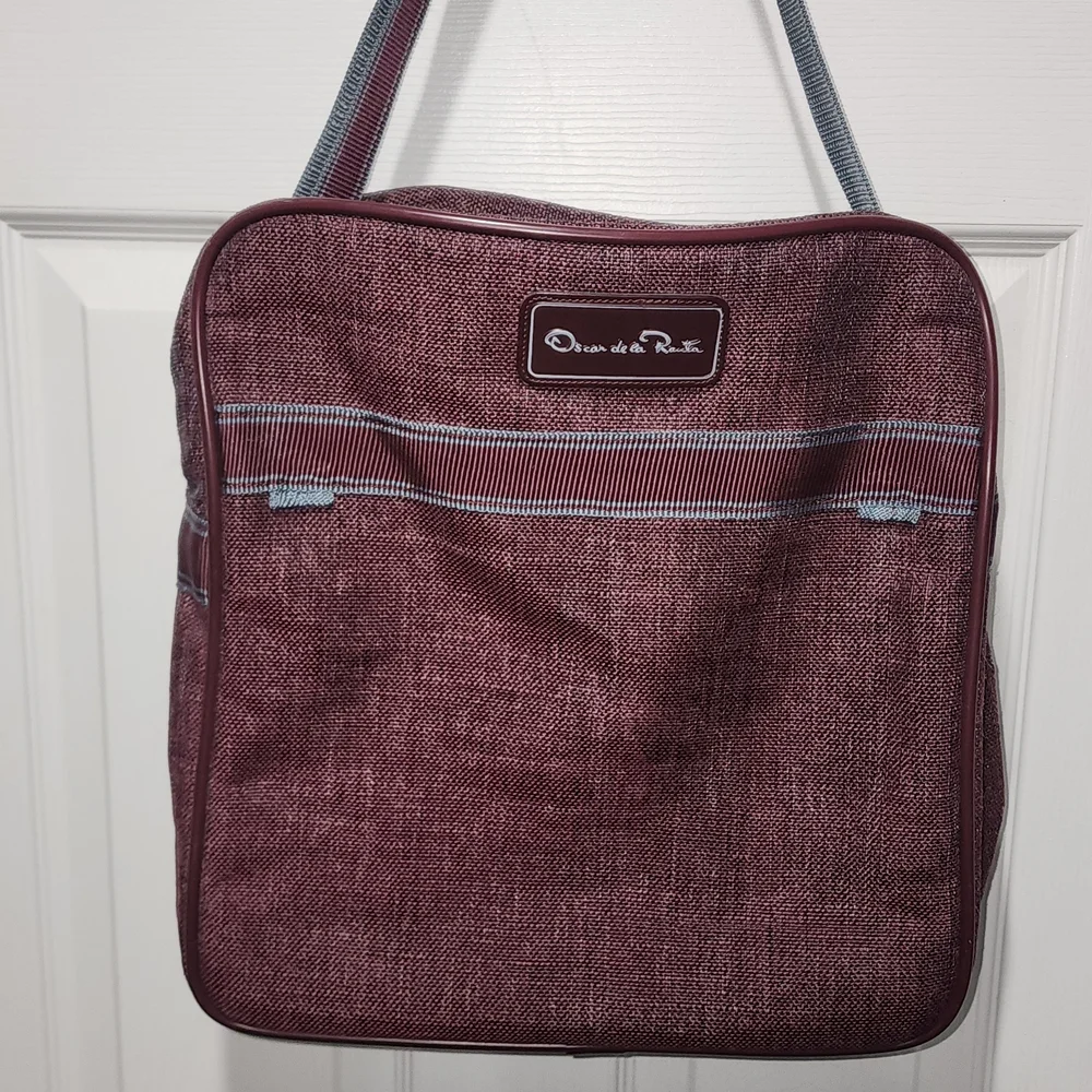 Vintage 1980's Oscar de la Renta Cranberry Tweed Men's Carry On